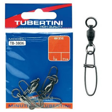 Вертлюг із застібкою Tubertini TB-3806 50kg 4pcs #4 (5542504)