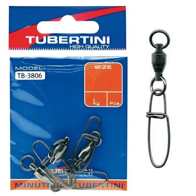 Вертлюг із застібкою Tubertini TB-3806 50kg 4pcs #4 (5542504)