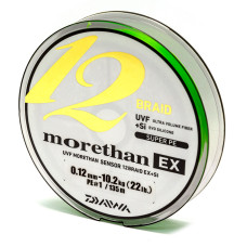 Шнур Daiwa Morethan 12BEX+Si 0.12mm 10.2kg 135m LG (12695-012)
