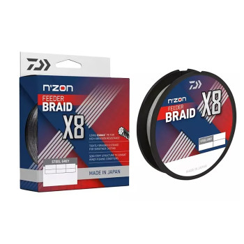 Шнур Daiwa N`Zon X8 Braid 300m Steel Gray 5.0kg 0.08mm (12410-308)