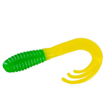 Силікон Big Bite Baits Triple Tip Grub 2" 10pc #Green Yellow Tail (2317494)
