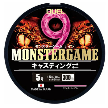 Шнур Duel Monster Game 9 300m Pinkpurple 38kg 0.38mm #5 (H4548-PP)