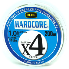 Шнур Duel Hardcore X4 200m 0.171mm 8.0kg 5Color #1.0 (H3247)