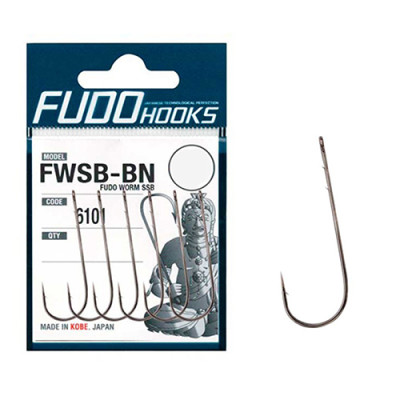 Крючки Fudo Worm SSB Black 5 (9 шт.) (FH BN 6101 5)