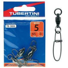 Вертлюг із застібкою Tubertini TB-3806 65kg 3pcs #5 (5542505)