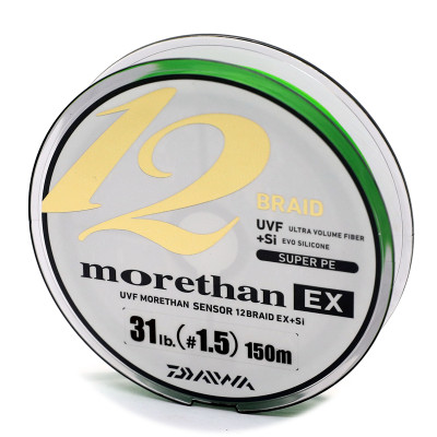 Шнур Daiwa UVF Morethan Sensor 12Braid Ex+Si 150m 13.9 0.205mm #1.5 (17303175)