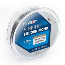 Жилка Daiwa N`Zon Sinking Feeder Mono Brown 300m 4.99kg 0.26mm (12405-026)