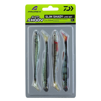Силікон Daiwa Prorex Real Slim Shady 105mm 8.0g 4pcs #Live Set (15100-715)