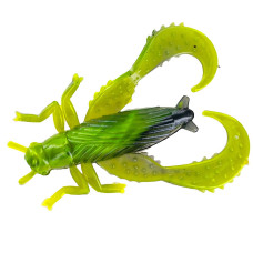 Силікон Big Bite Baits Bug Series-Cricket 1.25" 10pc #Black/Opaque Chartreuse (2317510)