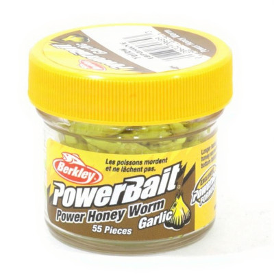 Cилікон Berkley PowerBait Power Honey Worm Garlic 25mm 60g #Yellow (1345790)