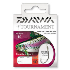 Гачок с повідцем Daiwa Tournament Trout Silver №10 0.18mm 60cm 10pcs (14459-010)