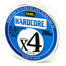 Шнур Duel Hardcore X4 200m 3.2kg Multicolor #0.5 (H3279M)