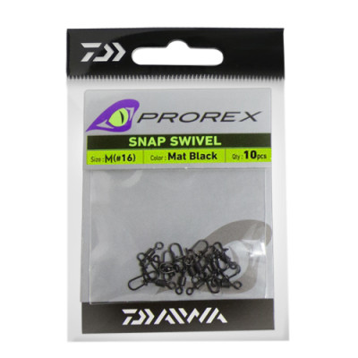Вертлюжок з застібкою Daiwa Prorex Snap Swivel M 18 kg 10pcs (15408-101)