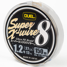 Шнур Duel Super X-Wire 8 150m Silver 12kg 0.19mm #1.2 (H3600-S)