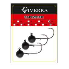Джигголівка вольфрам Viverra 5,3g #1 Black (3шт) (316TBJ01)