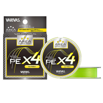 Шнур Varivas Super Trout Area PE X4 Neo Yellow 75m 2.92kg 0.074mm #0.2 (VA 16073)