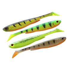 Силікон Daiwa Prorex Slim Shady Flash Set 105mm 8.0g 4pcs #Color Mix 2 (15100-701)