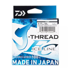 Флюорокарбон Daiwa J-Thread Fluorocarbon Ice Line 50m 2.1kg 0.17mm #Natural Clear (4000 3079)
