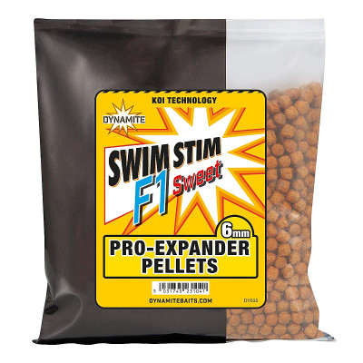 Пелетс Dynamite Baits Swim Stim Pro-Expander Pellets F1 Sweet 6mm 300g (DY635)