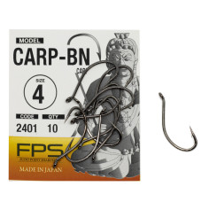 Крючки Fudo Carp Black 4 (10 шт.) (FH BN 2401 4)