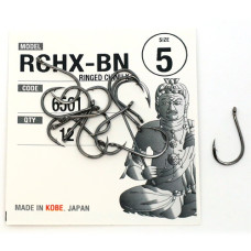 Гачки Fudo Ringed Chinu X Black 5 (12 шт.) (FHBN65015)