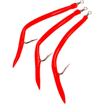 Морской монтаж Fladen Rubber Mac 3pcs size 14/0 Red (17-817-140)