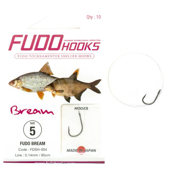 Крючки с поводками Fudo Bream Black 3 0.16mm 85cm (10 шт.) (FHBNSH0043)