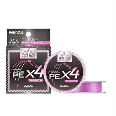 Шнур Varivas Super Trout Area PE X4 Pink 75m 2.47kg 0.071mm #0.175 (VA 16076)