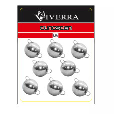 Розбірна вольфрамова чебурашка Viverra 1,5g Electroplated silver (8шт) (1.5TCBS-ES)