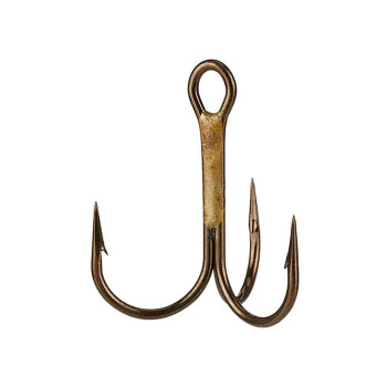 Гачки потрійні VMC Round Bend Treble Bronze 6 size 10pcs (9649 BZ0006D1)