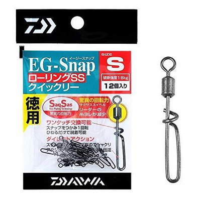 Вертлюг із застібкою Daiwa Eg-Snap S Rolling Swivel SS Quickly Toku (A0008812800)