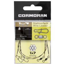 Поводок стальной Cormoran 1x7 Wire leader 20cm 6kg 2pcs (75-23060)