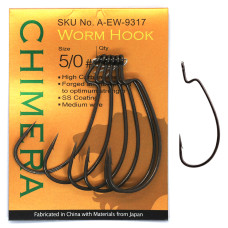 Оффсетный крючок BKK Chimera #5/0 (A-EW-9317)