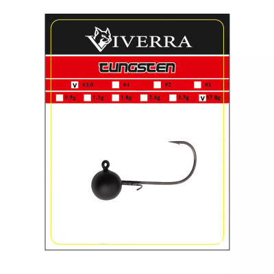 Джигголівка вольфрам Viverra 17,8g #3/0 Black (1шт) (58TBJ30)