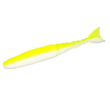 Плаваючий силікон ZMAN Chattershad 4.5" 4pc #Chartreuse/White (CSH45-389PK4)