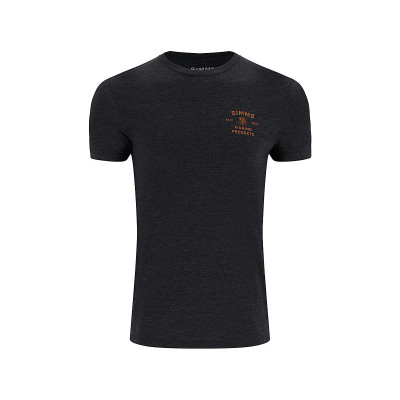 Футболка Simms Stacked Bass T-Shirt Charcoal Heather XL (14206-086-50)