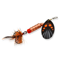 Блешня Williams Vortex Dressed UV 3.54gr #Black Orange Dots On Silver (V1D-BKORD)