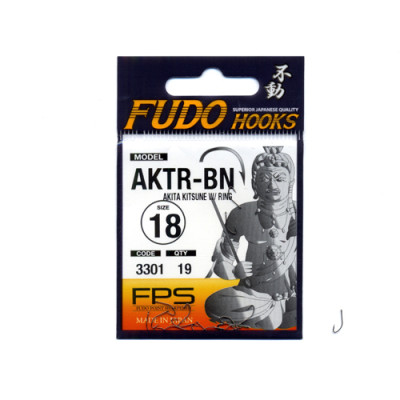 Гачки Fudo Akita Kitsune W/Ring 18 (19 шт.) (FHBN330118)