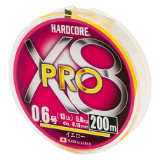 Шнур Duel Hardcore X8 PRO 200m Yellow 5.8kg 0.13mm #0.6 (H3882-Y)