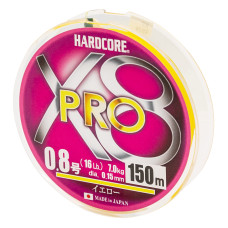 Шнур Duel Hardcore X8 PRO 150m 0.15mm 7.0kg #0.8 (H3879-Y)