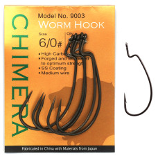 Оффсетный крючок BKK Chimera #6/0 (A-EW-9318)