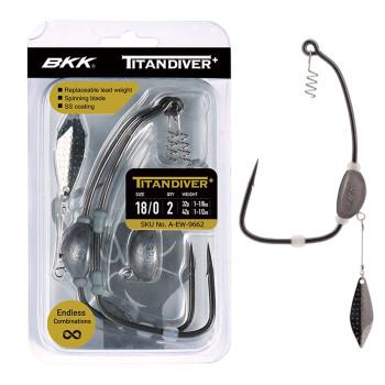 Офсетний гачок відвантажений BKK Тitan Diver+ #16/0 (A-EW-9660)