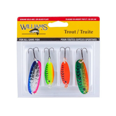 Набір блешень Williams Trout 4-Pack Williams Kit UV (4-TK2-ASST)