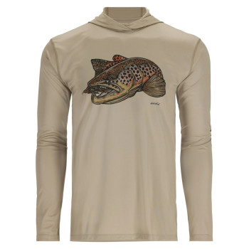 Худі Simms Tech Hoody - Artist Series Stone/Brown Trout L (13521-1110-40)