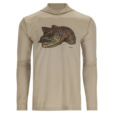 Худі Simms Tech Hoody - Artist Series Stone/Brown Trout L (13521-1110-40)