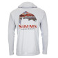 Худі Simms Tech Hoody - Artist Series Trout Logo Flame/Sterling L (13521-859-40)