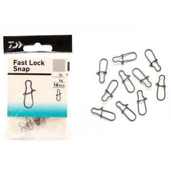 Застібка Daiwa Fast Lock Snap 13kg #6 10pcs (14905-506)