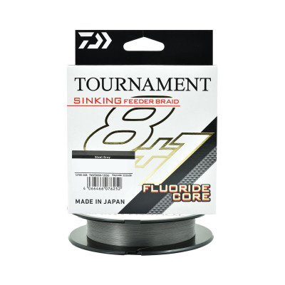 Шнур Daiwa Tournament Sinking Feeder Braid 8+1 135m Steel Grey 8.3kg 0.10mm (12785-010)