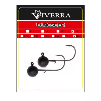 Джигголівка вольфрам Viverra 10,6g #1 Black (2шт) (38TBJ01)