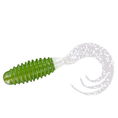 Силікон Big Bite Baits Ring Triple Tip Grub 2" 10pc #Silver Frog (2317448)